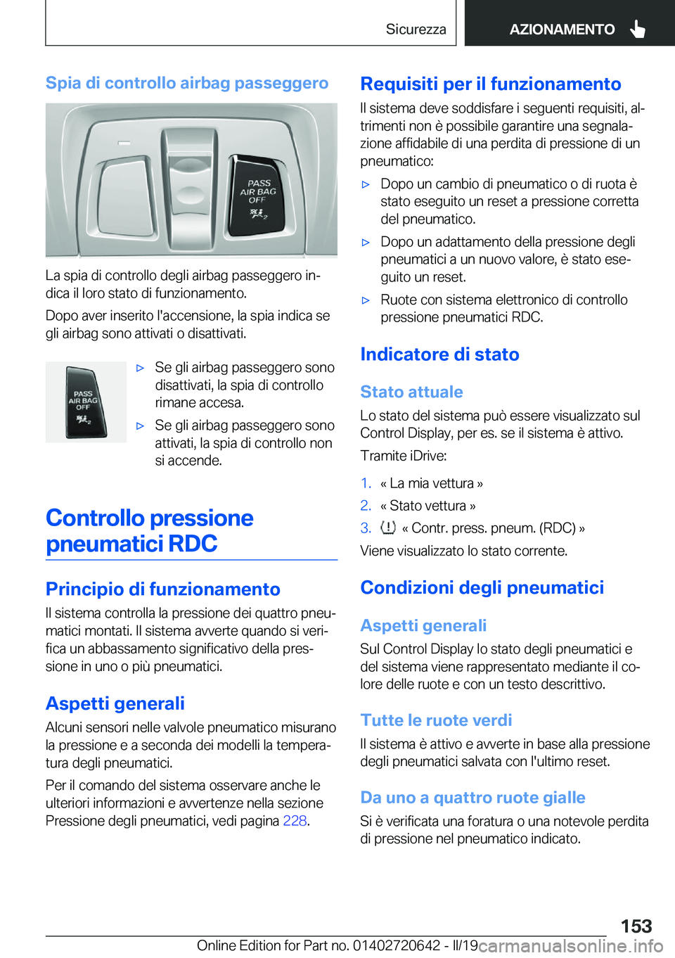 BMW M2 2020  Libretti Di Uso E manutenzione (in Italian) �S�p�i�a��d�i��c�o�n�t�r�o�l�l�o��a�i�r�b�a�g��p�a�s�s�e�g�g�e�r�o
�L�a��s�p�i�a��d�i��c�o�n�t�r�o�l�l�o��d�e�g�l�i��a�i�r�b�a�g��p�a�s�s�e�g�g�e�r�o��i�nª�d�i�c�a��i�l��l�o�r�o��s�t�a