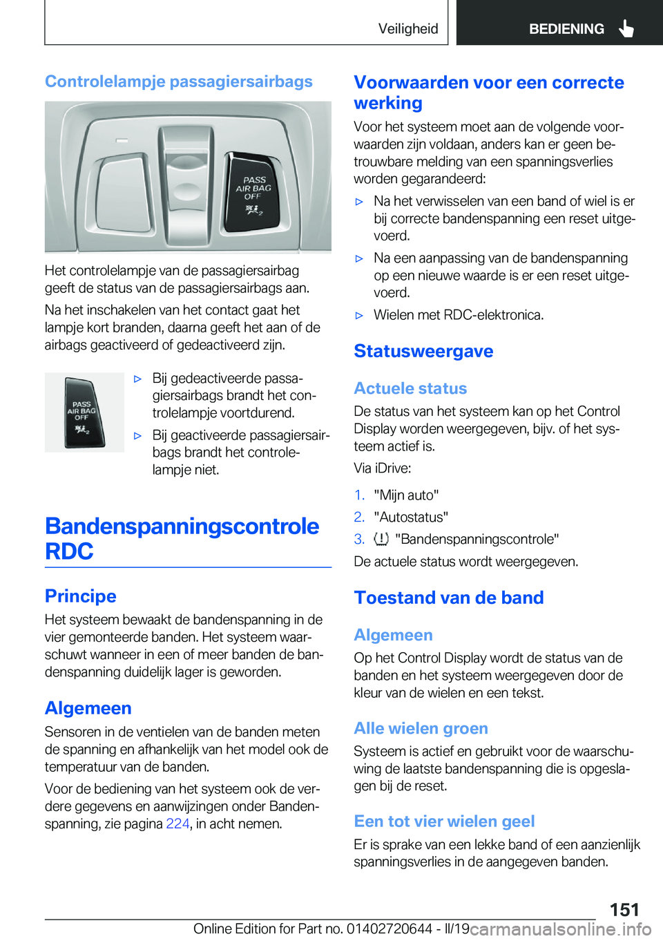 BMW M2 2020  Instructieboekjes (in Dutch) �C�o�n�t�r�o�l�e�l�a�m�p�j�e��p�a�s�s�a�g�i�e�r�s�a�i�r�b�a�g�s
�H�e�t��c�o�n�t�r�o�l�e�l�a�m�p�j�e��v�a�n��d�e��p�a�s�s�a�g�i�e�r�s�a�i�r�b�a�g
�g�e�e�f�t��d�e��s�t�a�t�u�s��v�a�n��d�e��p�a