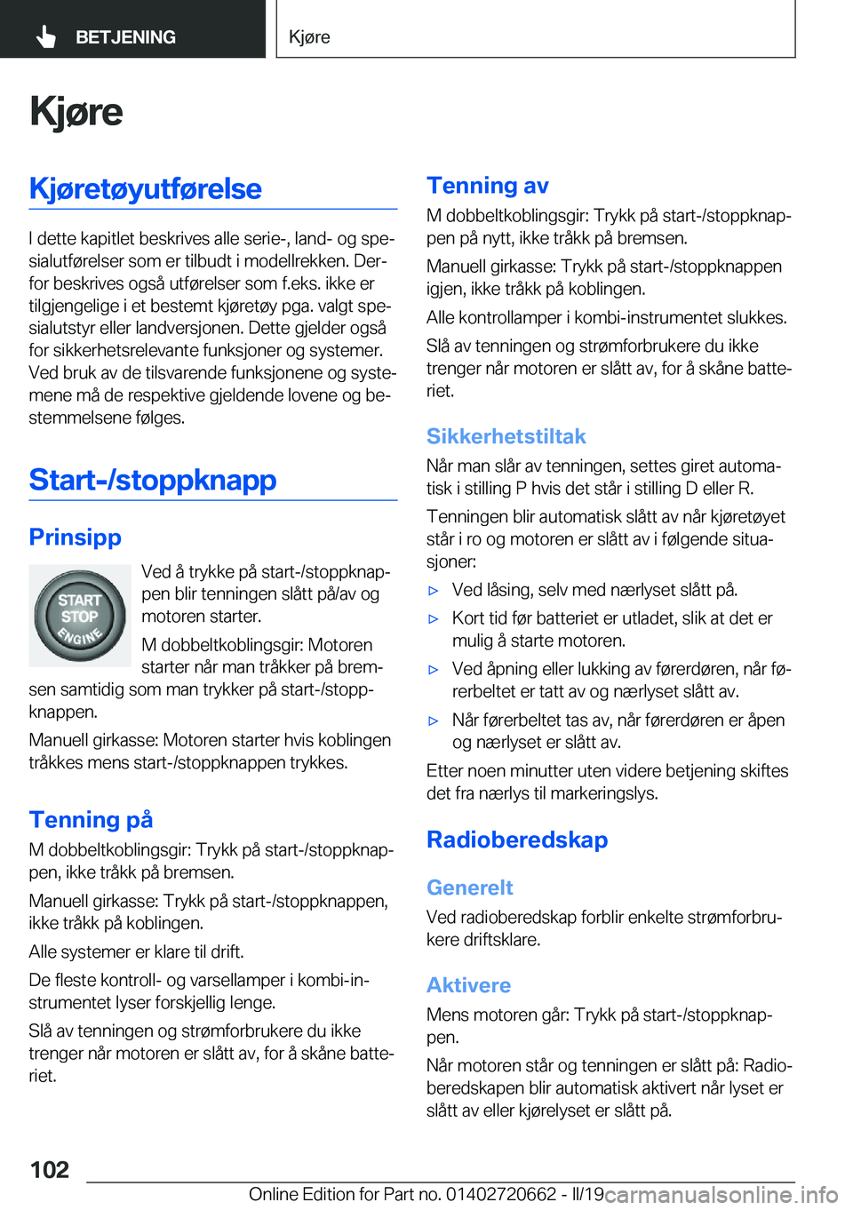 BMW M2 2020  InstruksjonsbØker (in Norwegian) �K�j�