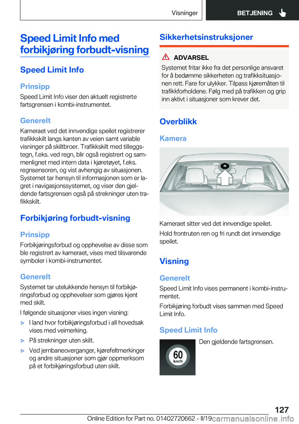 BMW M2 2020  InstruksjonsbØker (in Norwegian) �S�p�e�e�d��L�i�m�i�t��I�n�f�o��m�e�d�f�o�r�b�i�k�j�
