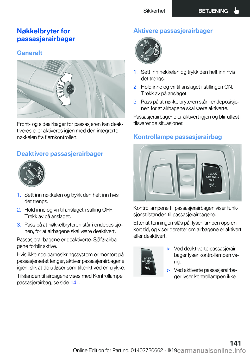 BMW M2 2020  InstruksjonsbØker (in Norwegian) �N�