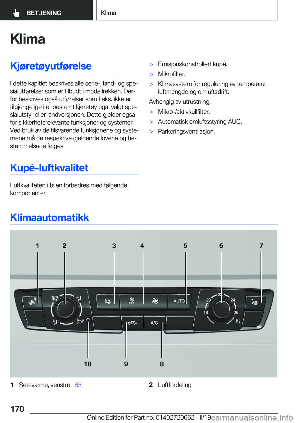 BMW M2 2020  InstruksjonsbØker (in Norwegian) �K�l�i�m�a�K�j�