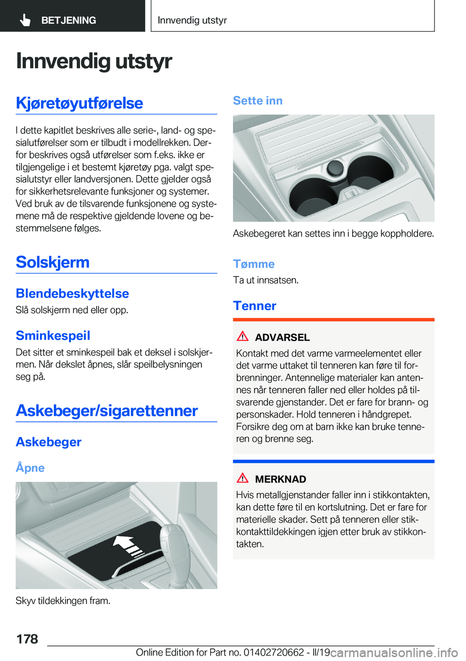 BMW M2 2020  InstruksjonsbØker (in Norwegian) �I�n�n�v�e�n�d�i�g��u�t�s�t�Z�r�K�j�