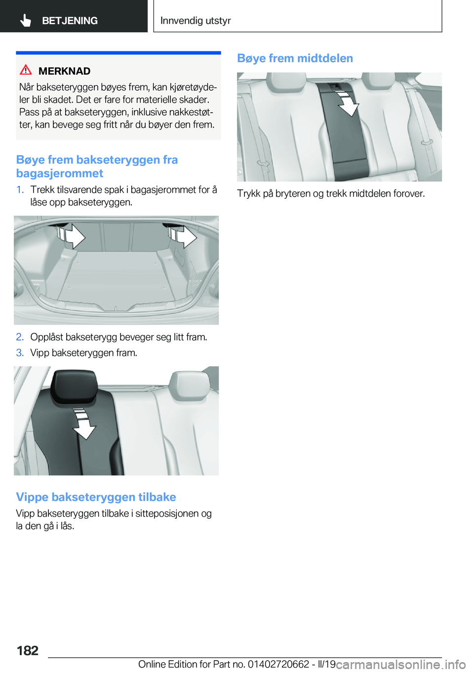 BMW M2 2020  InstruksjonsbØker (in Norwegian) �M�E�R�K�N�A�D
�N�å�r��b�a�k�s�e�t�e�r�y�g�g�e�n��b�