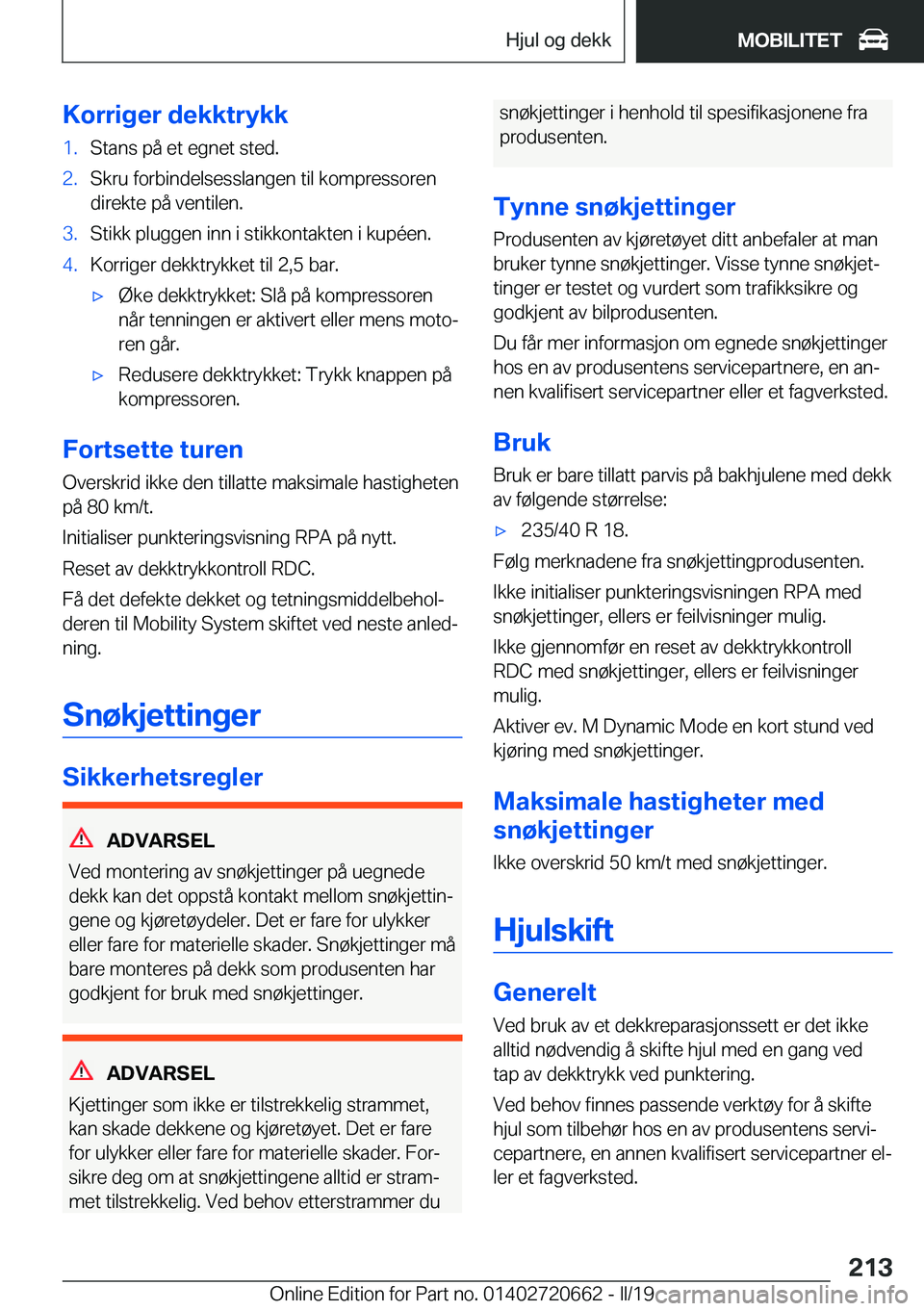 BMW M2 2020  InstruksjonsbØker (in Norwegian) �K�o�r�r�i�g�e�r��d�e�k�k�t�r�Z�k�k�1�.�S�t�a�n�s��p�å��e�t��e�g�n�e�t��s�t�e�d�.�2�.�S�k�r�u��f�o�r�b�i�n�d�e�l�s�e�s�s�l�a�n�g�e�n��t�i�l��k�o�m�p�r�e�s�s�o�r�e�n
�d�i�r�e�k�t�e��p�å��v�