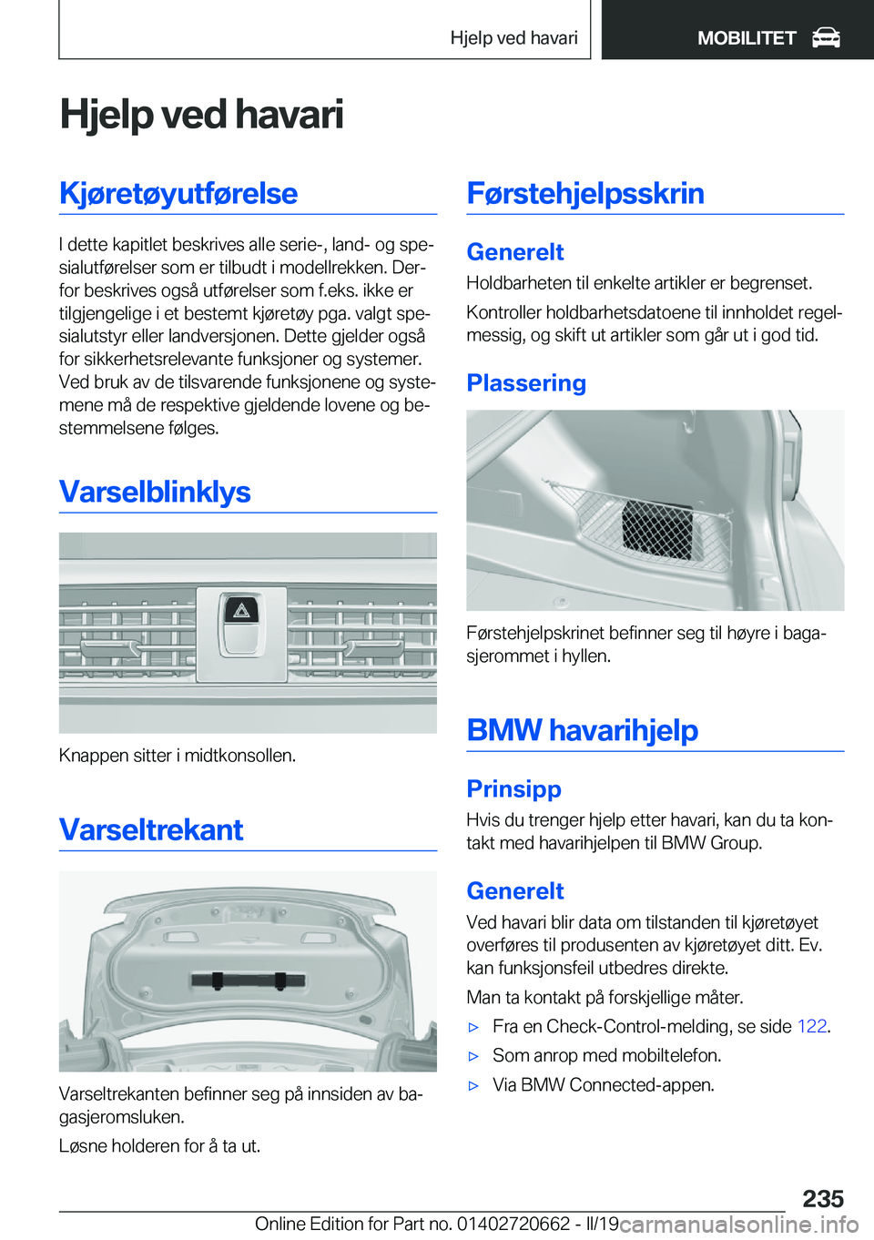 BMW M2 2020  InstruksjonsbØker (in Norwegian) �H�j�e�l�p��v�e�d��h�a�v�a�r�i�K�j�