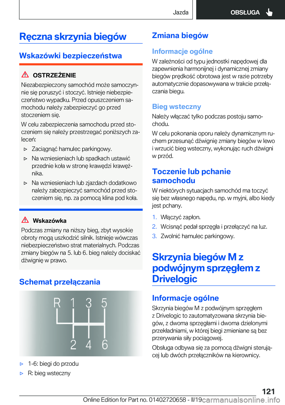 BMW M2 2020  Instrukcja obsługi (in Polish) �R�