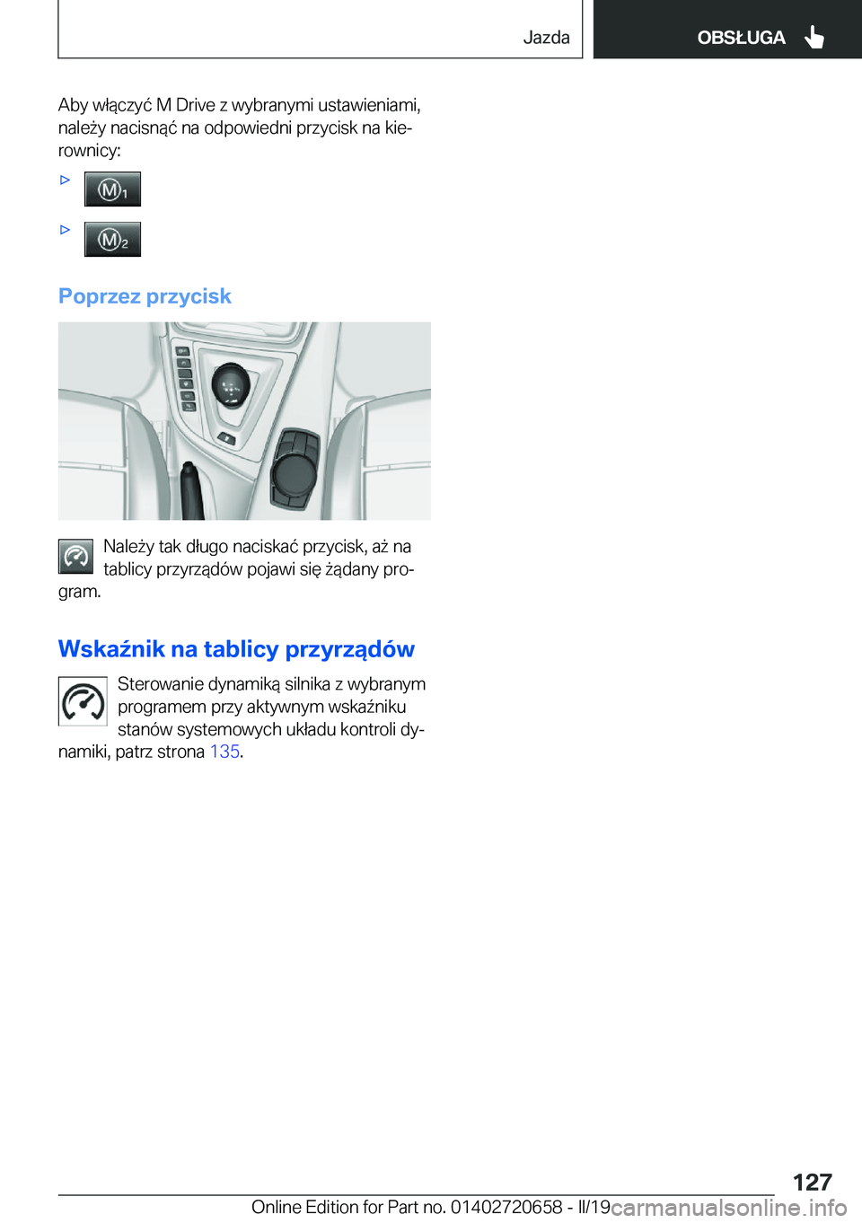 BMW M2 2020  Instrukcja obsługi (in Polish) �A�b�y��w�ł�