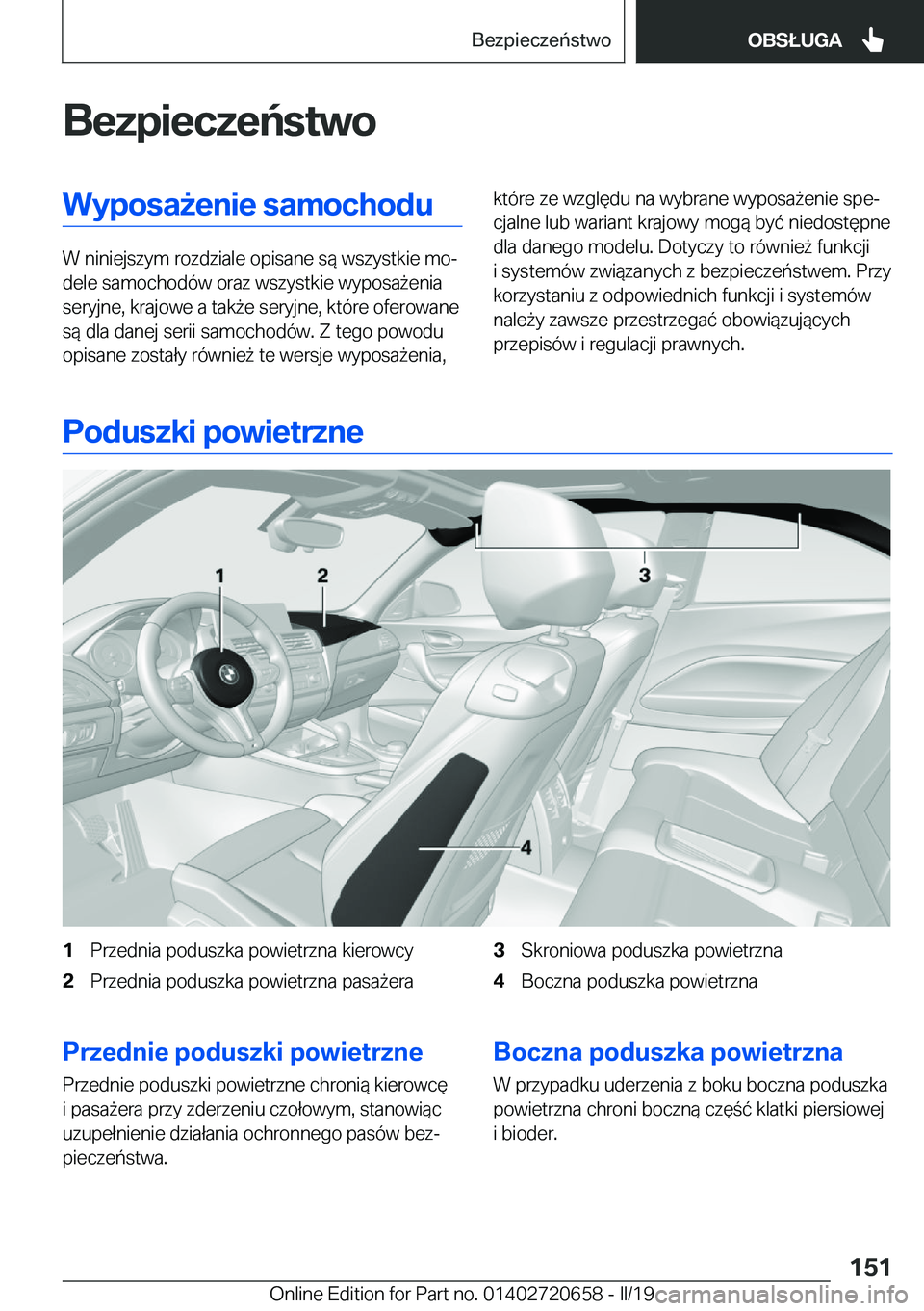 BMW M2 2020  Instrukcja obsługi (in Polish) �B�e�z�p�i�e�c�z�e�