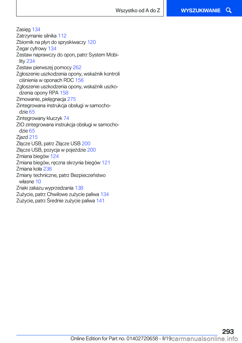 BMW M2 2020  Instrukcja obsługi (in Polish) �Z�a�s�i�