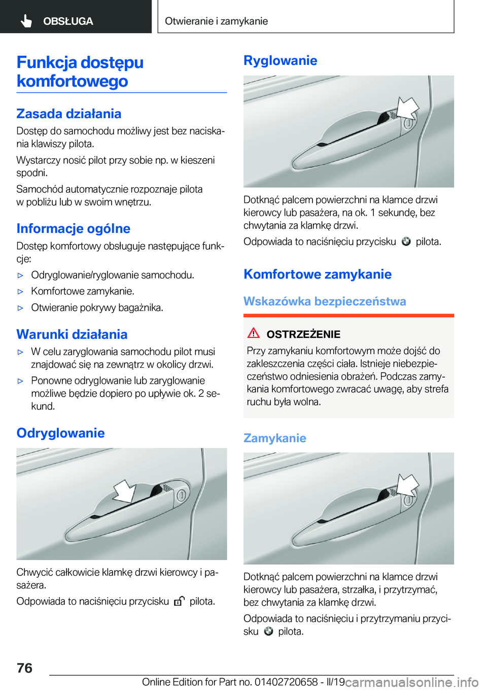 BMW M2 2020  Instrukcja obsługi (in Polish) �F�u�n�k�c�j�a��d�o�s�t�