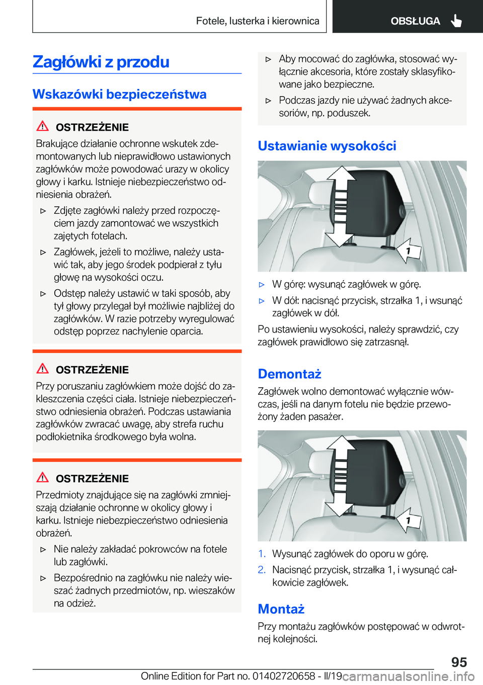 BMW M2 2020  Instrukcja obsługi (in Polish) �Z�a�g�ł�