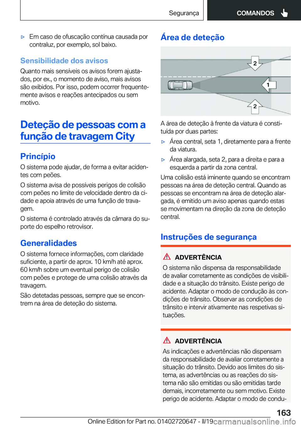 BMW M2 2020  Manual do condutor (in Portuguese) 'x�E�m��c�a�s�o��d�e��o�f�u�s�c�a�