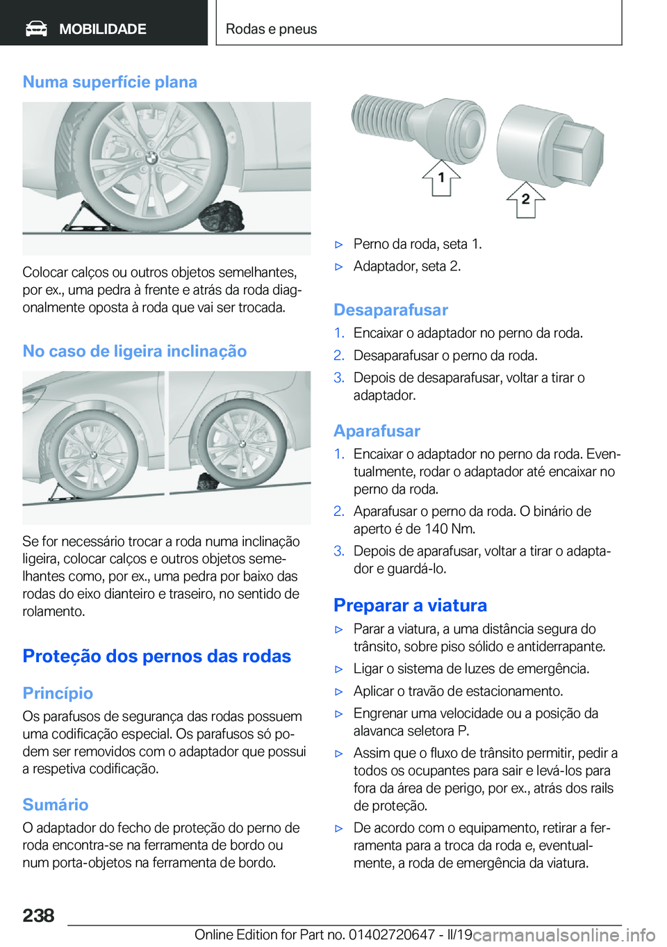 BMW M2 2020  Manual do condutor (in Portuguese) �N�u�m�a��s�u�p�e�r�f�