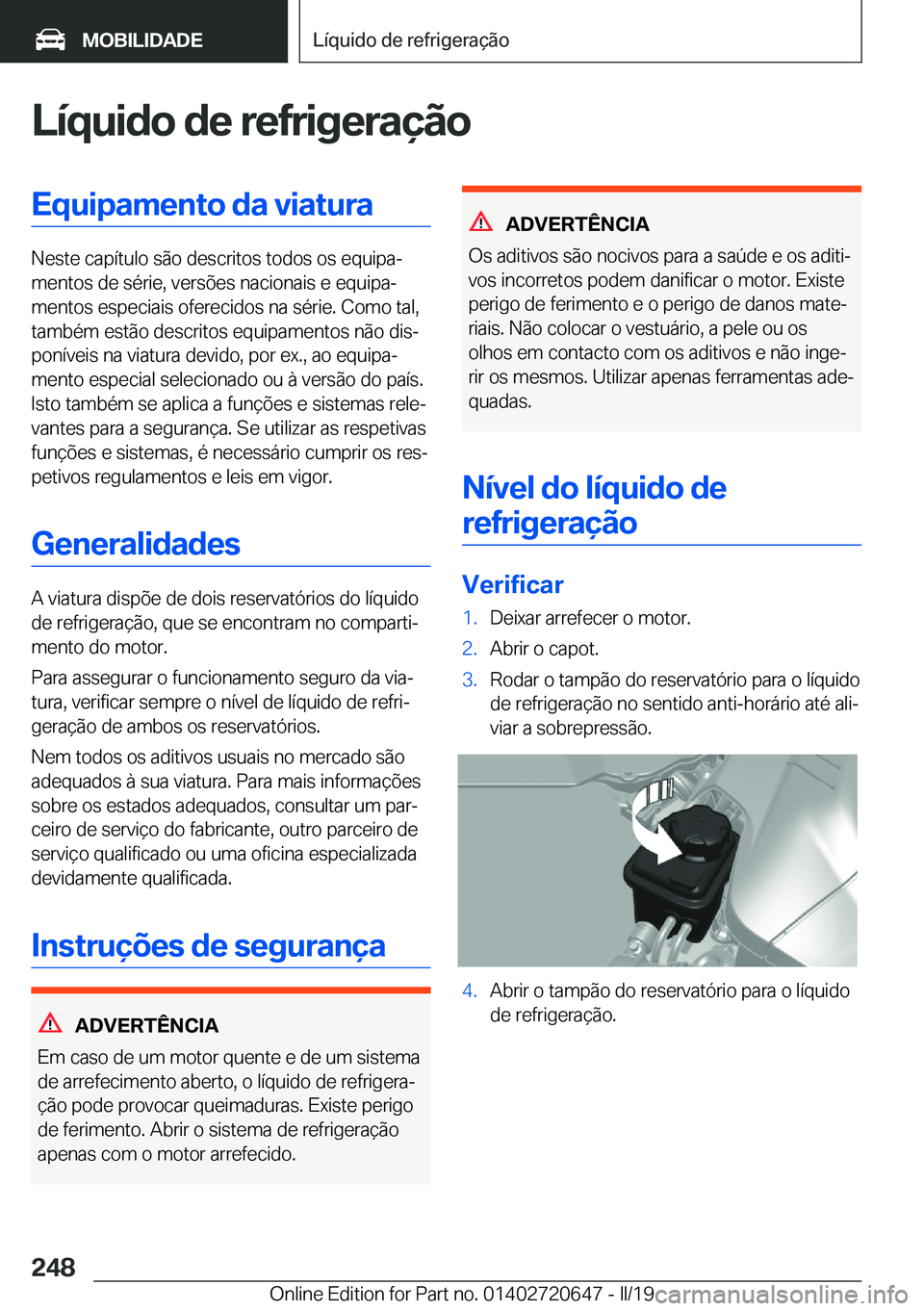 BMW M2 2020  Manual do condutor (in Portuguese) �L�