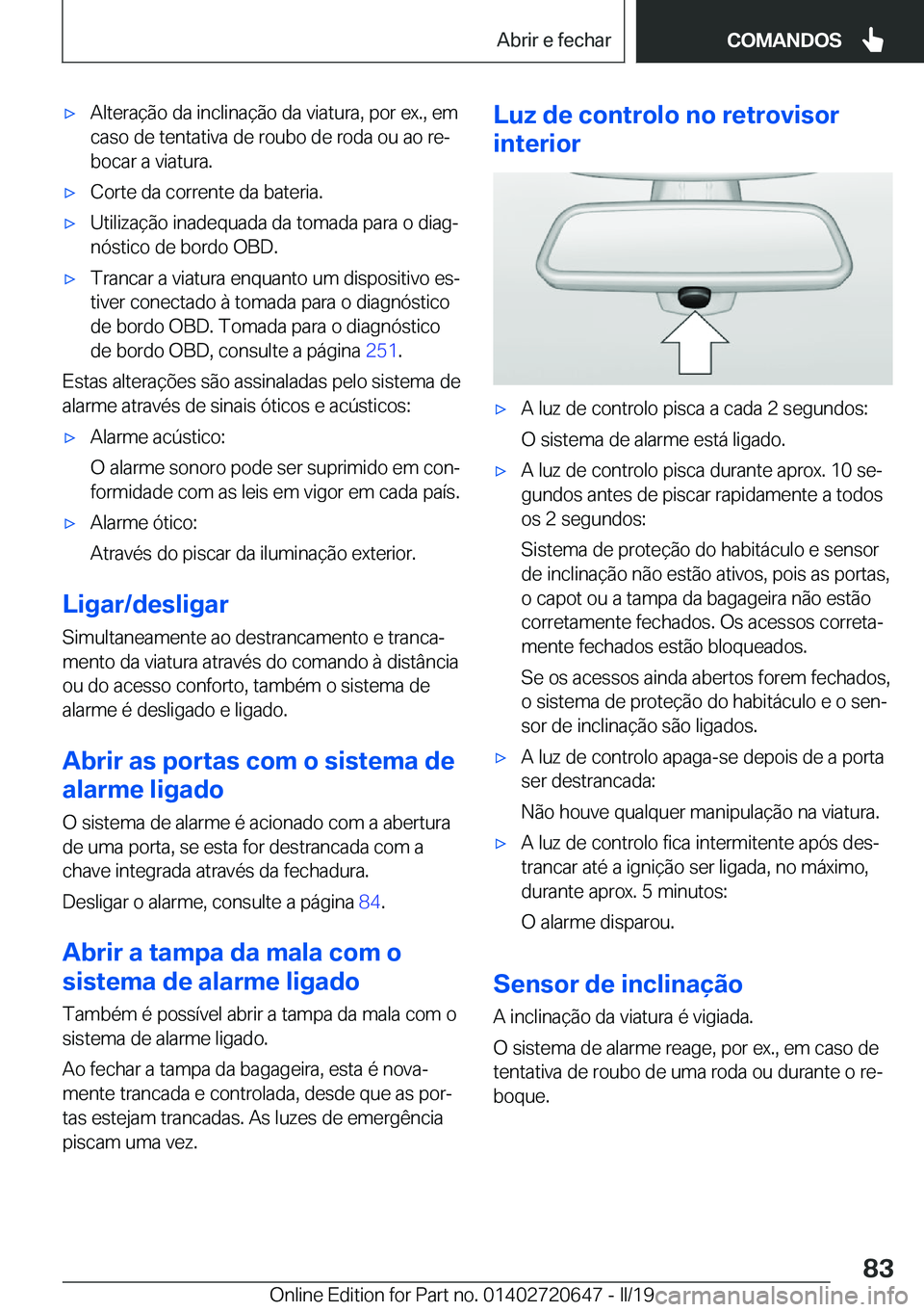 BMW M2 2020  Manual do condutor (in Portuguese) 'x�A�l�t�e�r�a�
