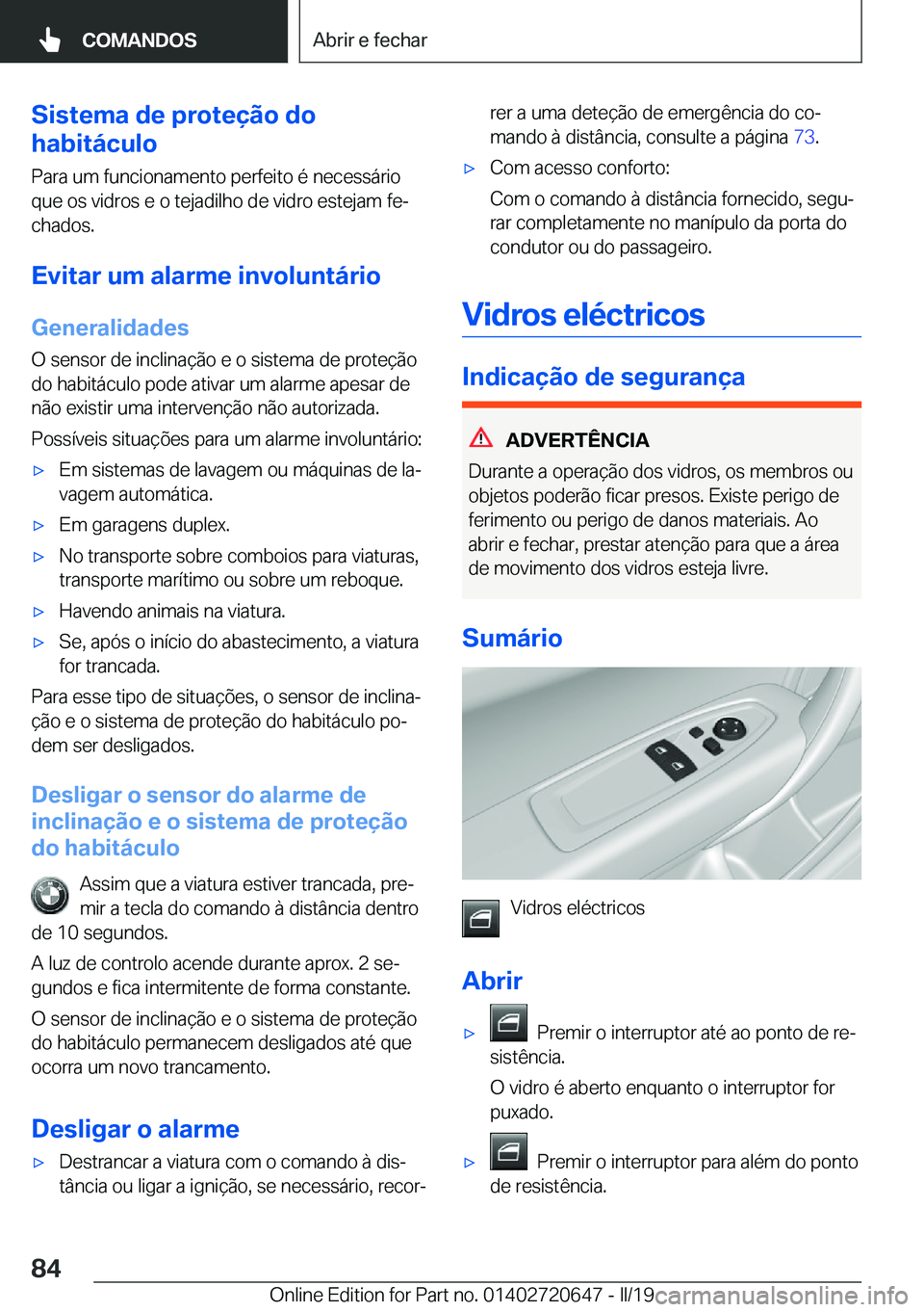 BMW M2 2020  Manual do condutor (in Portuguese) �S�i�s�t�e�m�a��d�e��p�r�o�t�e�