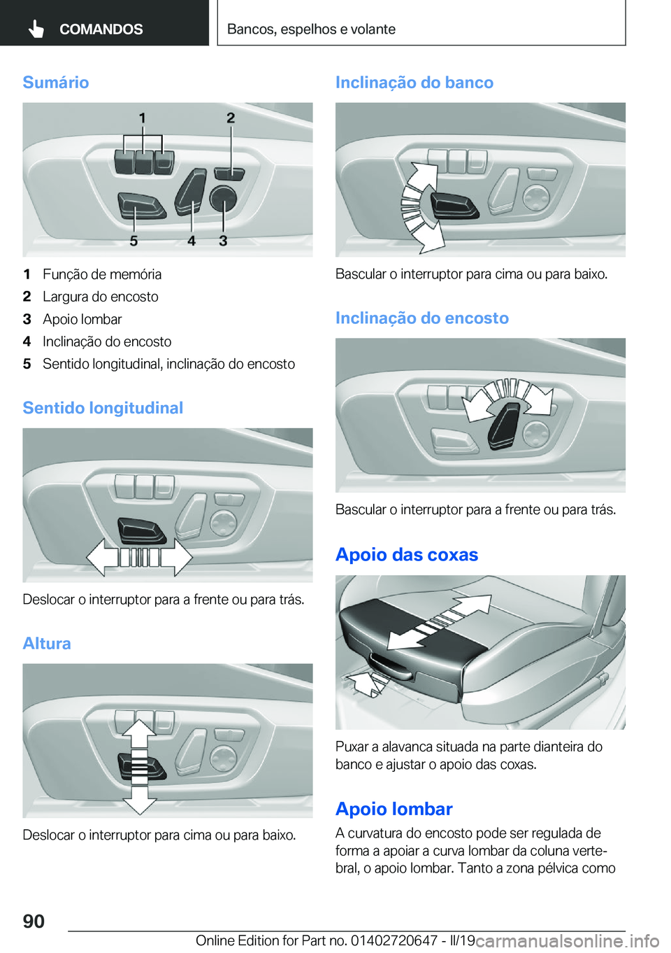 BMW M2 2020  Manual do condutor (in Portuguese) �S�u�m�á�r�i�o�1�F�u�n�