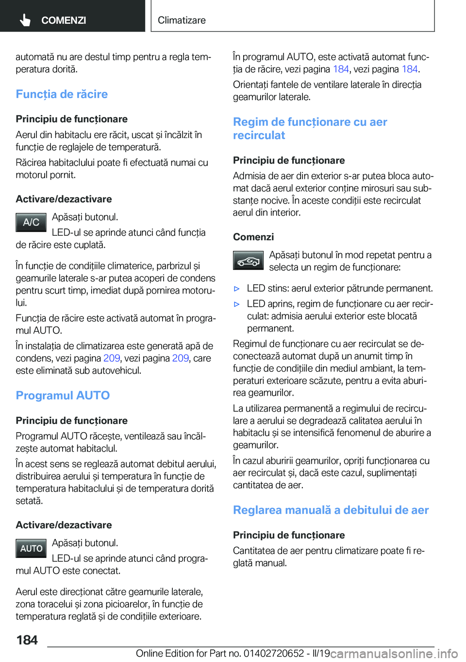 BMW M2 2020  Ghiduri De Utilizare (in Romanian) �a�u�t�o�m�a�t�