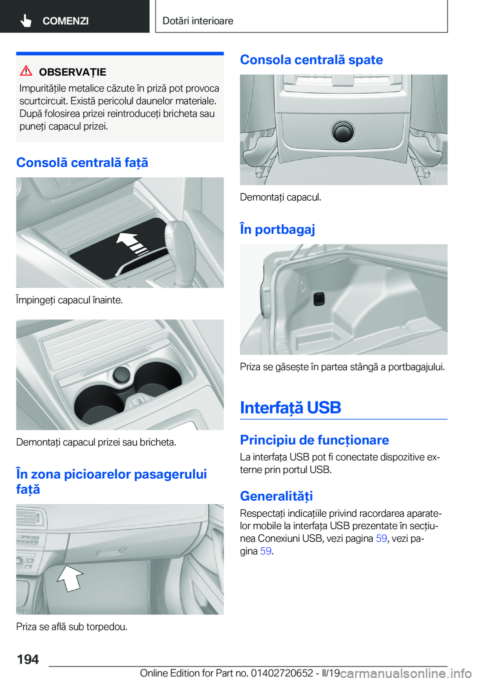 BMW M2 2020  Ghiduri De Utilizare (in Romanian) �O�B�S�E�R�V�A)�I�E
�I�m�p�u�r�i�t�