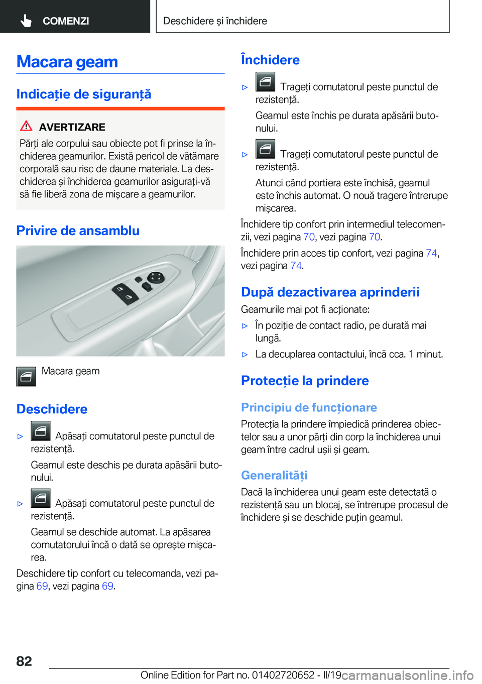 BMW M2 2020  Ghiduri De Utilizare (in Romanian) �M�a�c�a�r�a��g�e�a�m
�I�n�d�i�c�a�i�e��d�e��s�i�g�u�r�a�n�