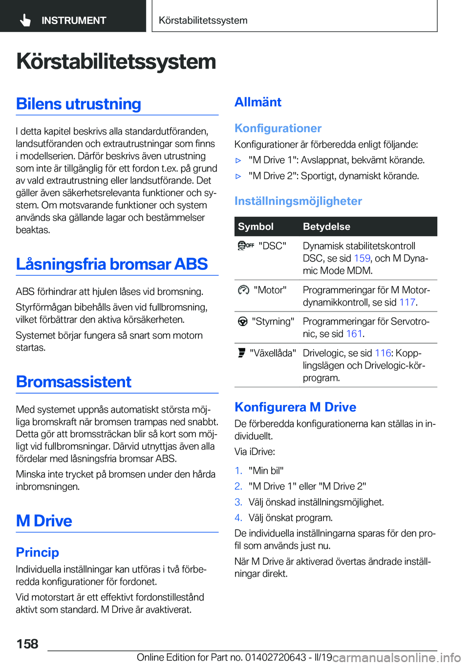 BMW M2 2020  InstruktionsbÖcker (in Swedish) �K�