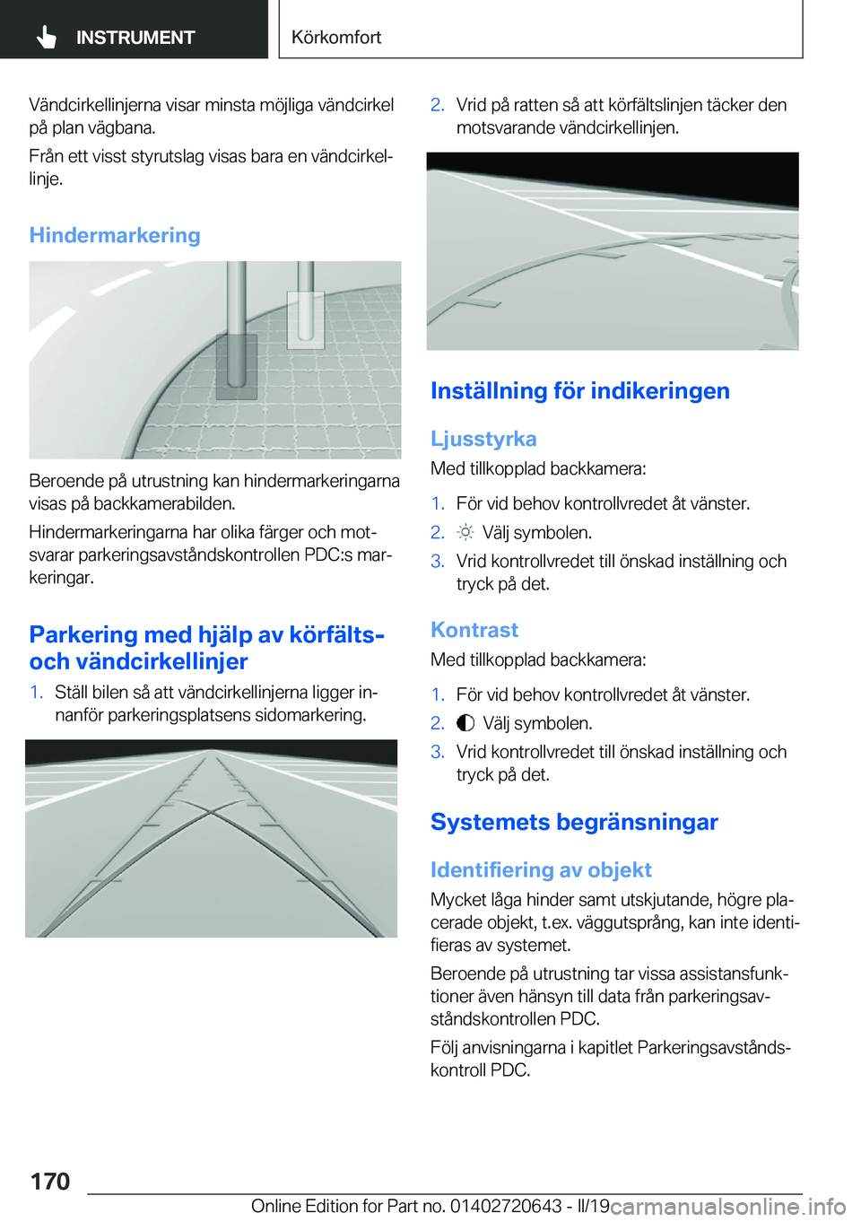 BMW M2 2020  InstruktionsbÖcker (in Swedish) �V�ä�n�d�c�i�r�k�e�l�l�i�n�j�e�r�n�a��v�i�s�a�r��m�i�n�s�t�a��m�