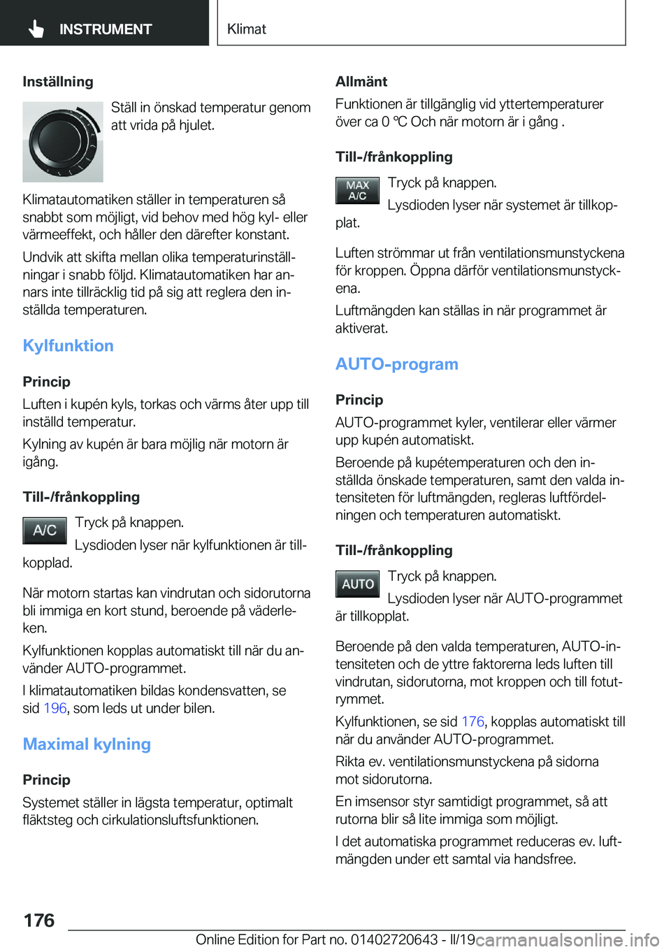 BMW M2 2020  InstruktionsbÖcker (in Swedish) �I�n�s�t�ä�l�l�n�i�n�g�S�t�ä�l�l��i�n��