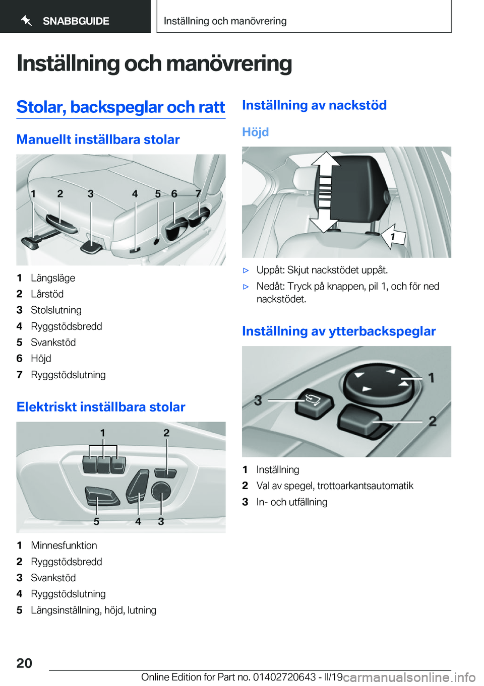 BMW M2 2020  InstruktionsbÖcker (in Swedish) �I�n�s�t�ä�l�l�n�i�n�g��o�c�h��m�a�n�