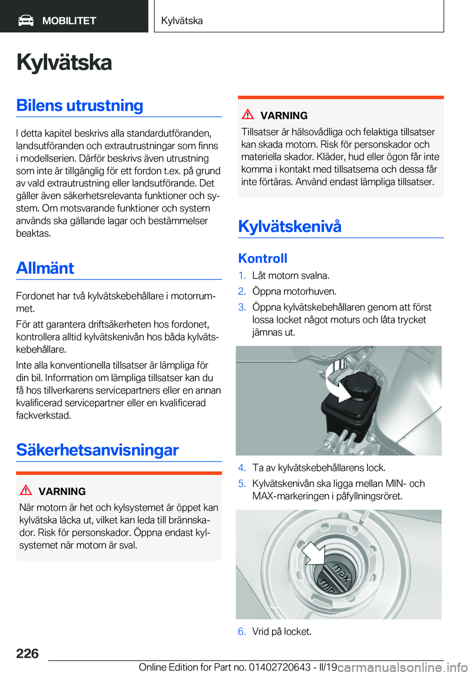 BMW M2 2020  InstruktionsbÖcker (in Swedish) �K�y�l�v�ä�t�s�k�a�B�i�l�e�n�s��u�t�r�u�s�t�n�i�n�g
�I��d�e�t�t�a��k�a�p�i�t�e�l��b�e�s�k�r�i�v�s��a�l�l�a��s�t�a�n�d�a�r�d�u�t�f�