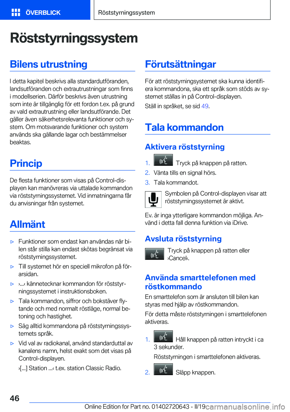BMW M2 2020  InstruktionsbÖcker (in Swedish) �R�