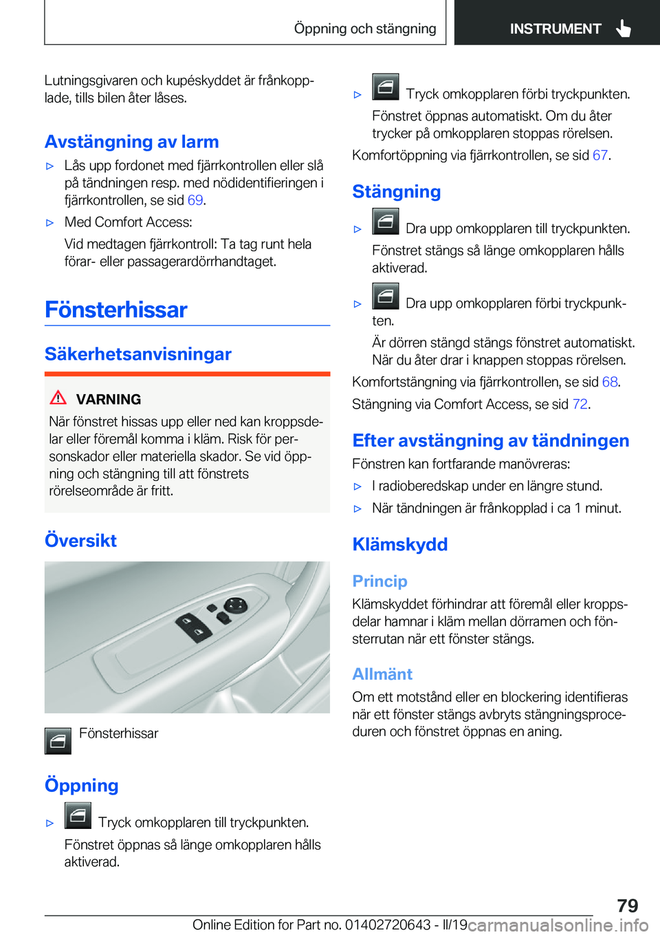 BMW M2 2020  InstruktionsbÖcker (in Swedish) �L�u�t�n�i�n�g�s�g�i�v�a�r�e�n��o�c�h��k�u�p�