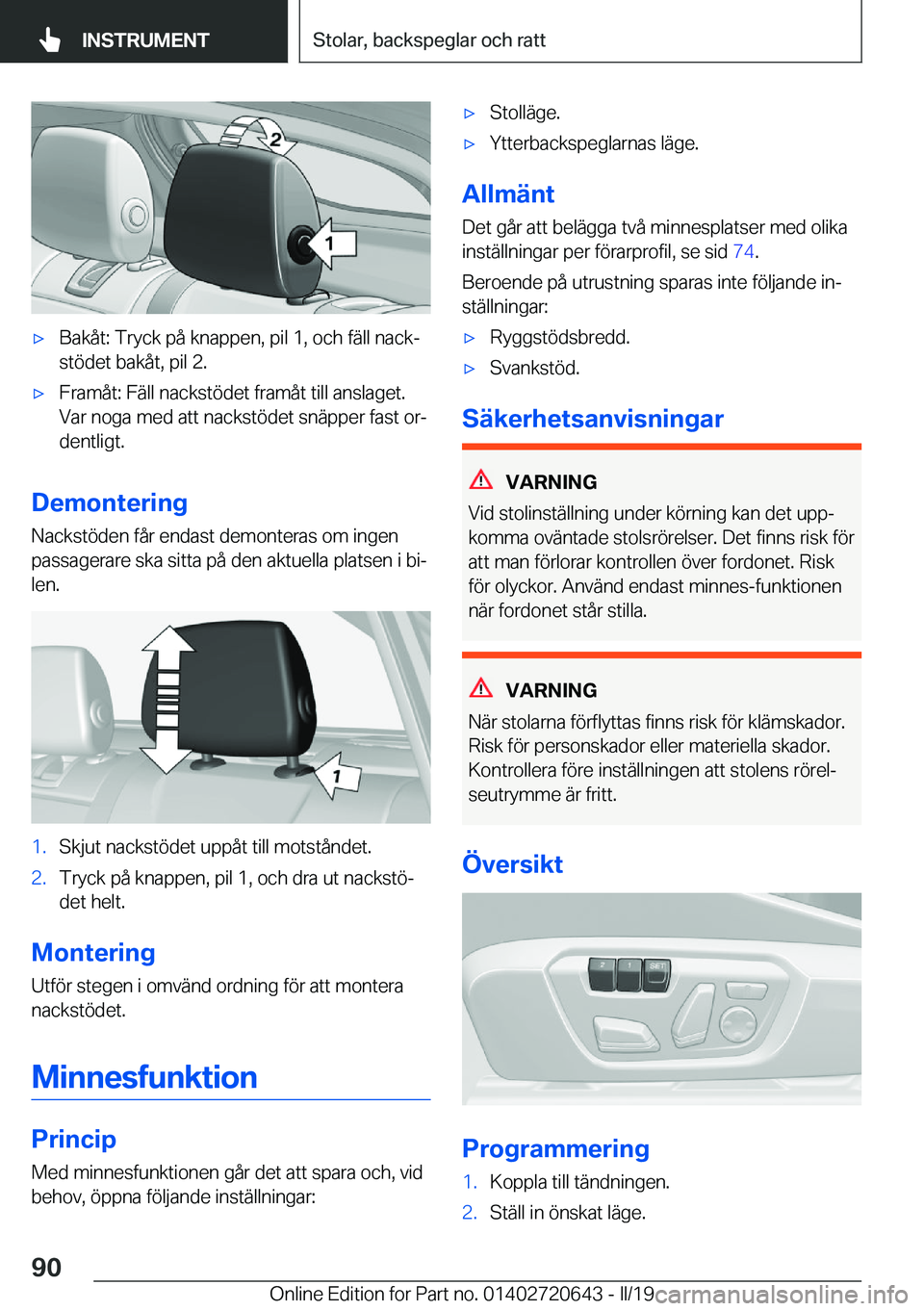 BMW M2 2020  InstruktionsbÖcker (in Swedish) 'x�B�a�k�å�t�:��T�r�y�c�k��p�å��k�n�a�p�p�e�n�,��p�i�l��1�,��o�c�h��f�ä�l�l��n�a�c�kj�s�t�