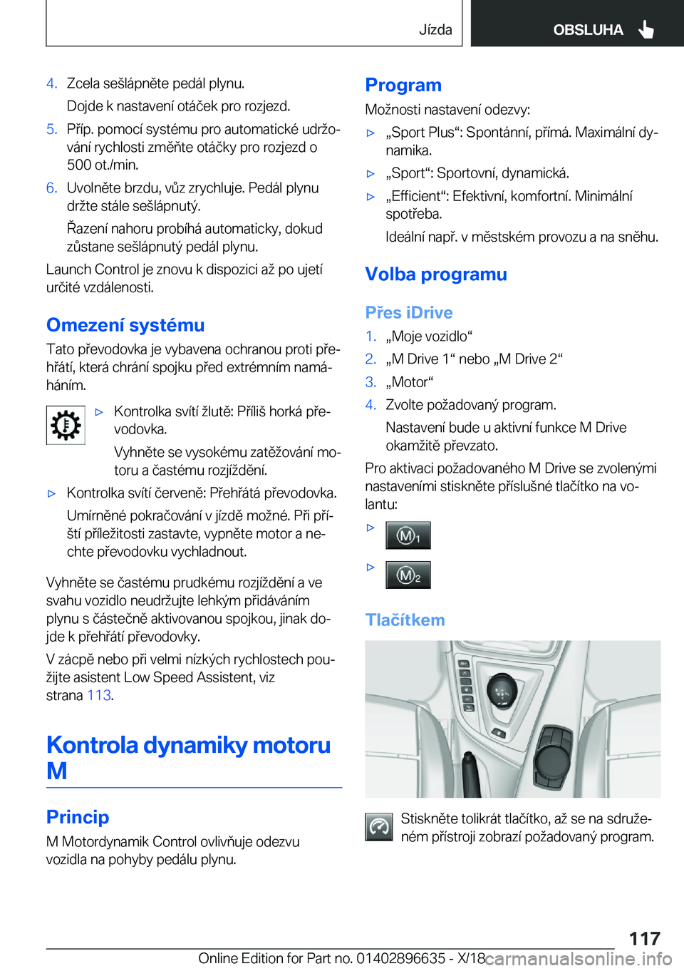BMW M2 2019  Návod na použití (in Czech) �4�.�Z�c�e�l�a��s�e(�l�