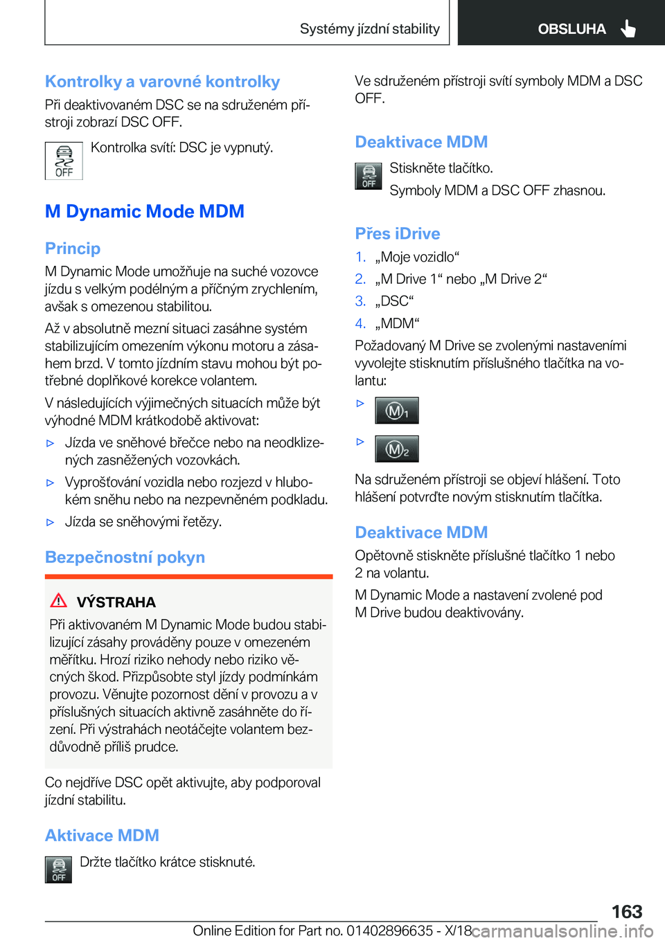 BMW M2 2019  Návod na použití (in Czech) �K�o�n�t�r�o�l�k�y��a��v�a�r�o�v�n�