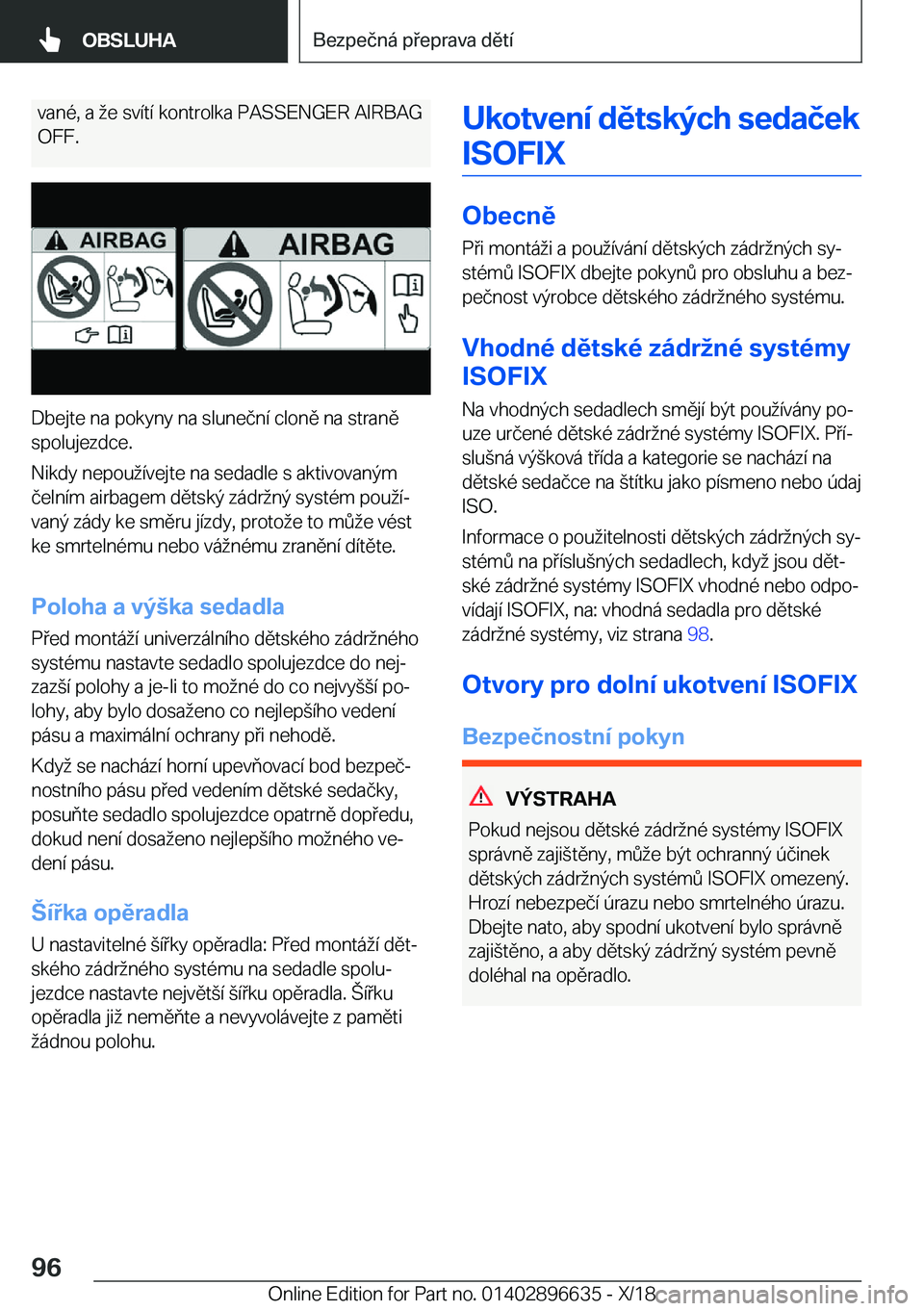 BMW M2 2019  Návod na použití (in Czech) �v�a�n�