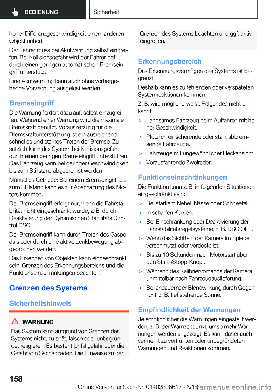 BMW M2 2019  Betriebsanleitungen (in German) �h�o�h�e�r��D�i�f�f�e�r�e�n�z�g�e�s�c�h�w�i�n�d�i�g�k�e�i�t��e�i�n�e�m��a�n�d�e�r�e�n�O�b�j�e�k�t��n�