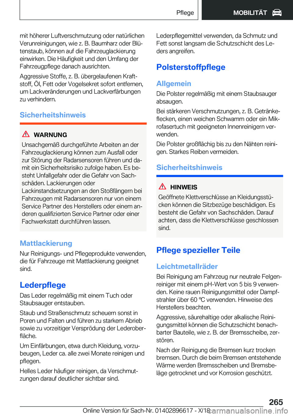 BMW M2 2019  Betriebsanleitungen (in German) �m�i�t��h�