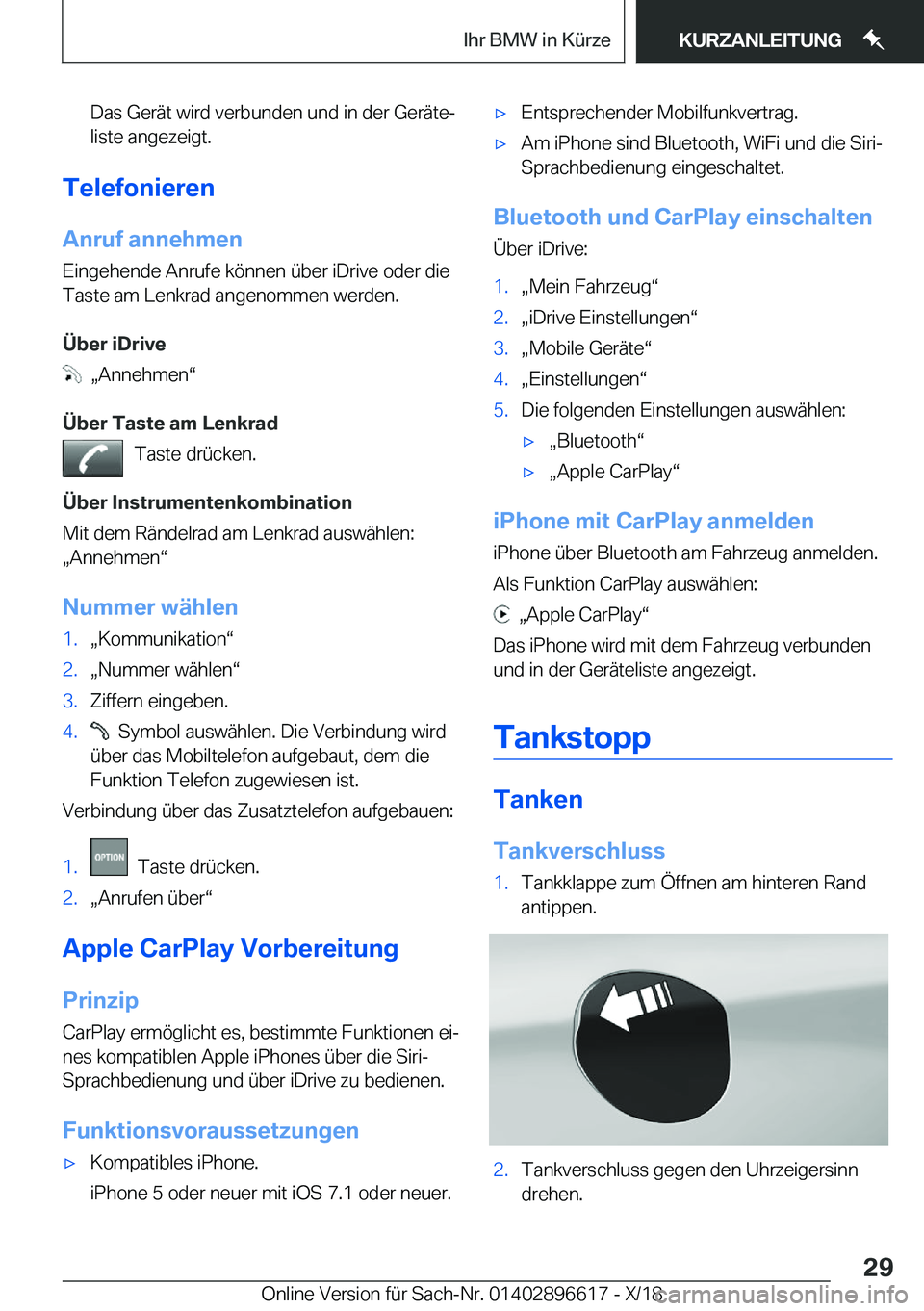 BMW M2 2019  Betriebsanleitungen (in German) �D�a�s��G�e�r�