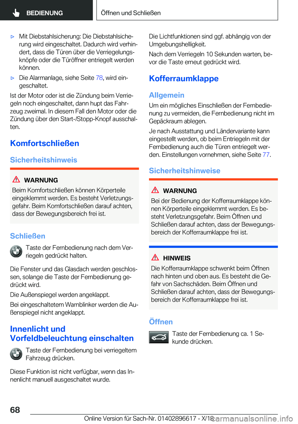 BMW M2 2019  Betriebsanleitungen (in German) 'x�M�i�t��D�i�e�b�s�t�a�h�l�s�i�c�h�e�r�u�n�g�:��D�i�e��D�i�e�b�s�t�a�h�l�s�i�c�h�ej
�r�u�n�g��w�i�r�d��e�i�n�g�e�s�c�h�a�l�t�e�t�.��D�a�d�u�r�c�h��w�i�r�d��v�e�r�h�i�nj �d�e�r�t�,��d�a