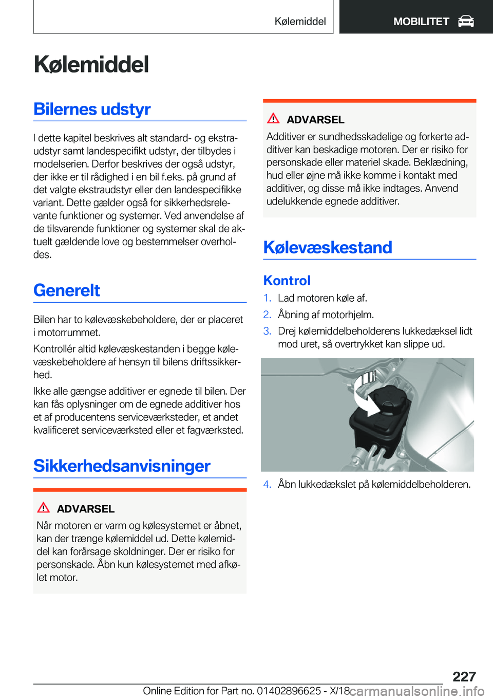 BMW M2 2019  InstruktionsbØger (in Danish) �K�