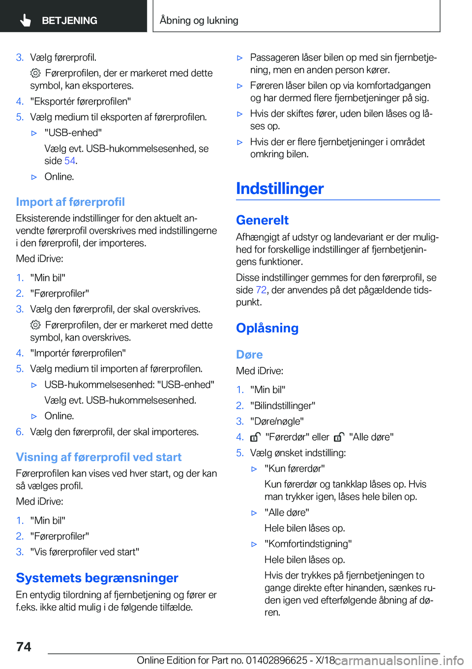BMW M2 2019  InstruktionsbØger (in Danish) �3�.�V�æ�l�g��f�