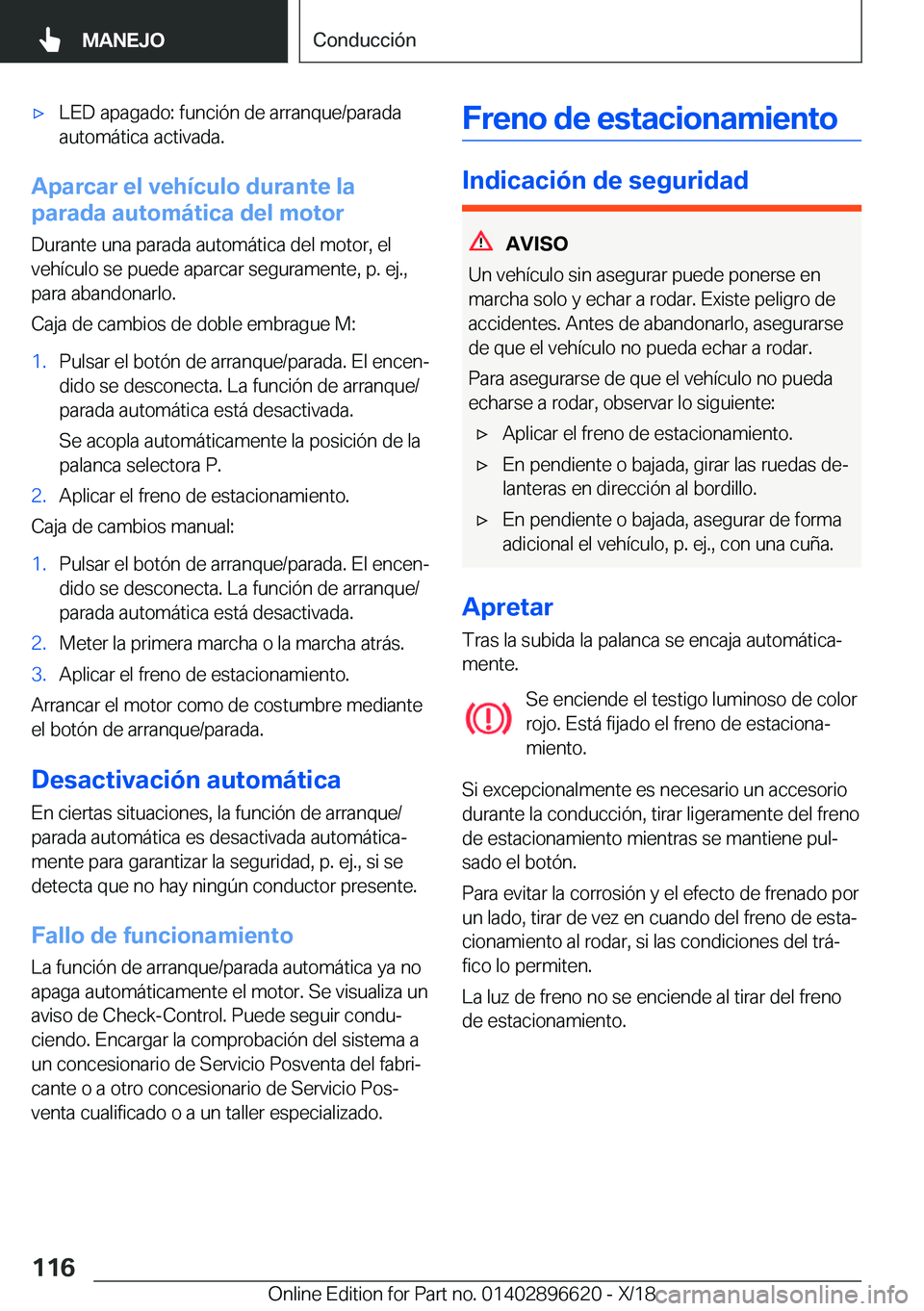 BMW M2 2019  Manuales de Empleo (in Spanish) x�L�E�D��a�p�a�g�a�d�o�:��f�u�n�c�i�
