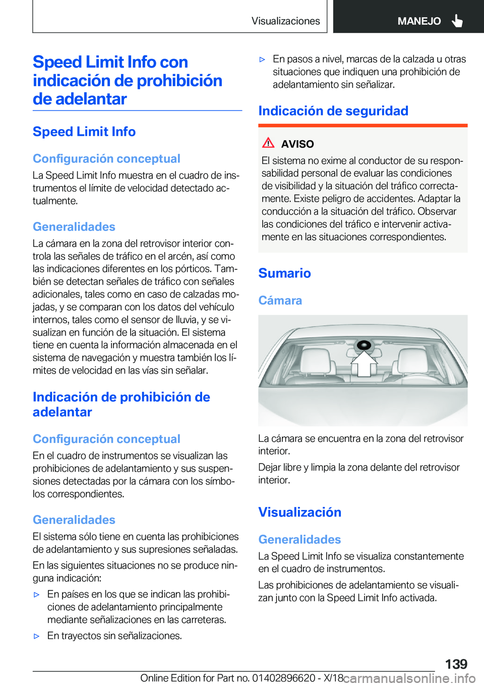 BMW M2 2019  Manuales de Empleo (in Spanish) �S�p�e�e�d��L�i�m�i�t��I�n�f�o��c�o�n�i�n�d�i�c�a�c�i�