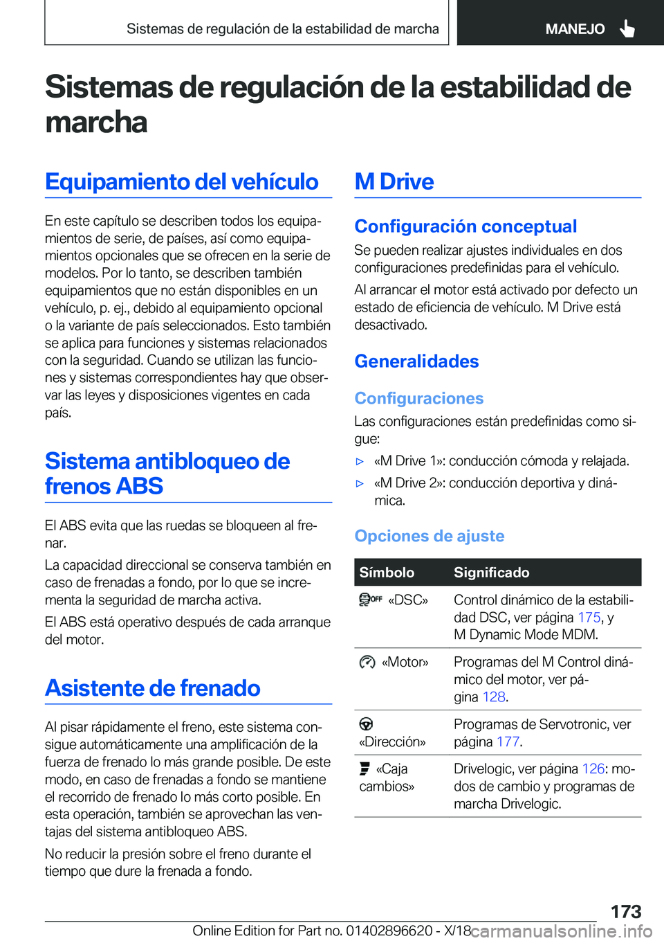 BMW M2 2019  Manuales de Empleo (in Spanish) �S�i�s�t�e�m�a�s��d�e��r�e�g�u�l�a�c�i�