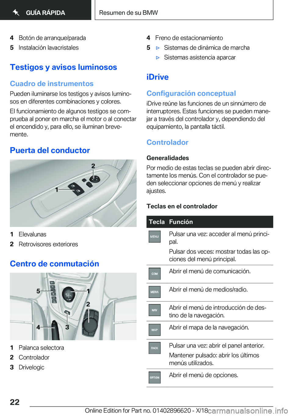 BMW M2 2019  Manuales de Empleo (in Spanish) �4�B�o�t�
