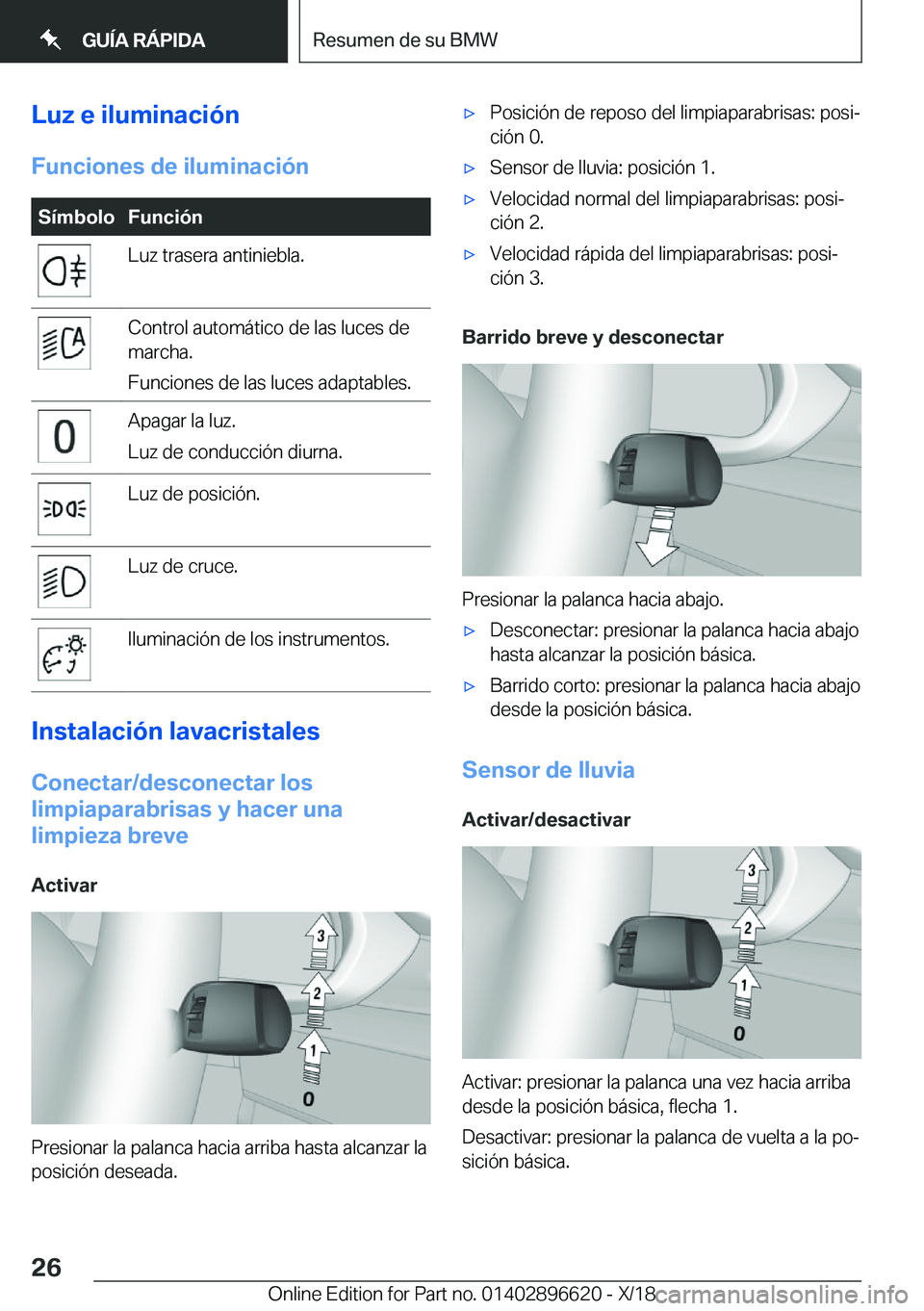 BMW M2 2019  Manuales de Empleo (in Spanish) �L�u�z��e��i�l�u�m�i�n�a�c�i�