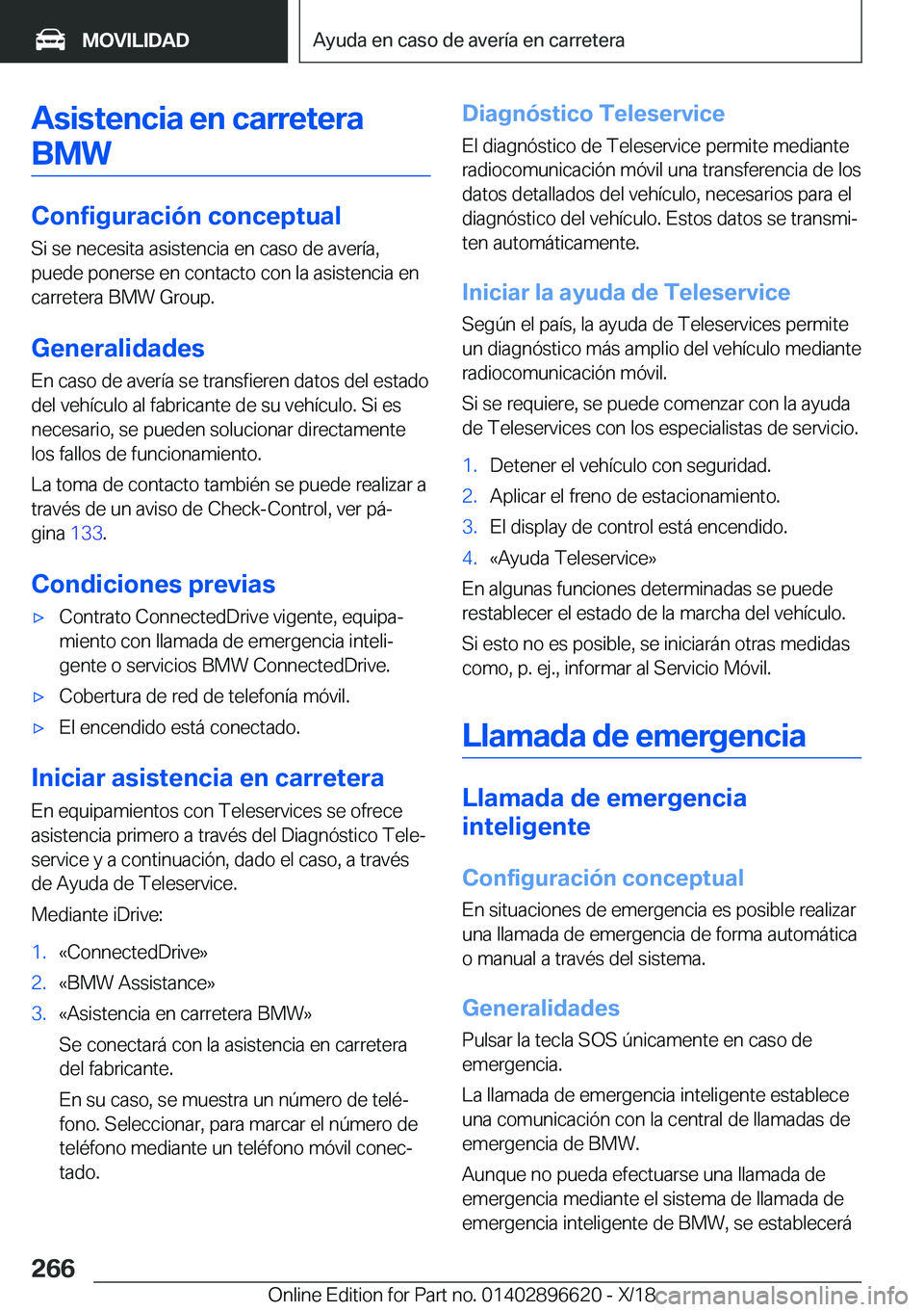 BMW M2 2019  Manuales de Empleo (in Spanish) �A�s�i�s�t�e�n�c�i�a��e�n��c�a�r�r�e�t�e�r�a�B�M�W
�C�o�n�f�i�g�u�r�a�c�i�