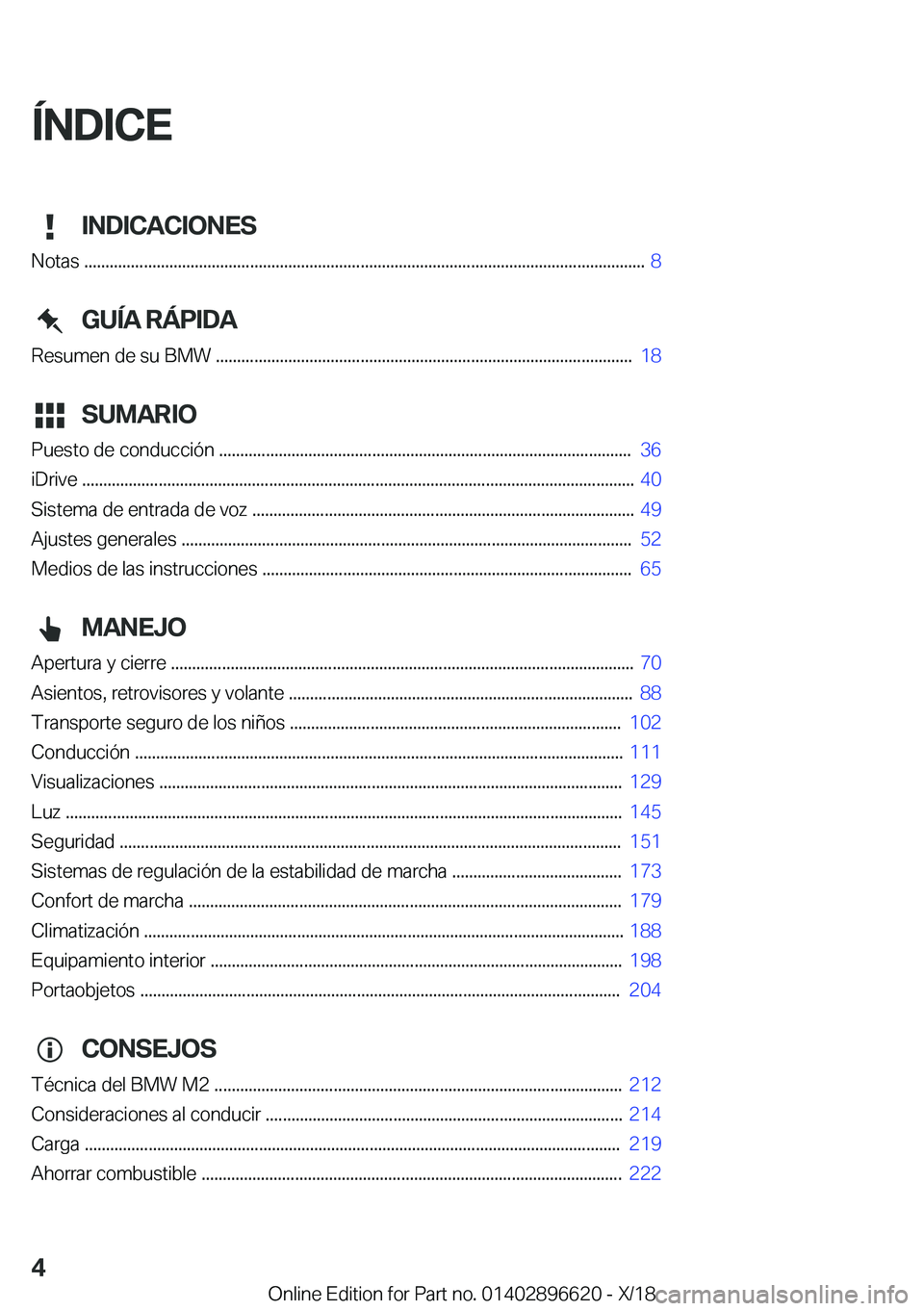 BMW M2 2019  Manuales de Empleo (in Spanish) �