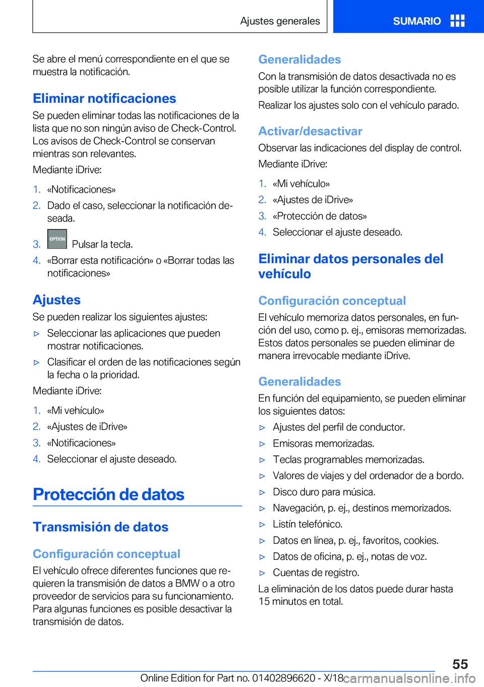BMW M2 2019  Manuales de Empleo (in Spanish) �S�e��a�b�r�e��e�l��m�e�n�